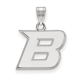 Sterling Silver Boise State Small Initial B Pendant